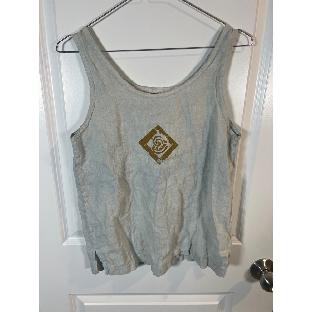 Concepts Womens Tank Top Graphic Print Light Blue Grey Size OS